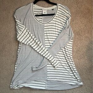 Cabi Striped Women's Top - Black and White